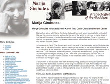 Tablet Screenshot of marijagimbutas.com